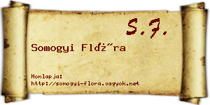 Somogyi Flóra névjegykártya
